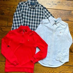 Boy’s Polo BUNDLE Ralf Lauren Polo Shirts and Pull Over